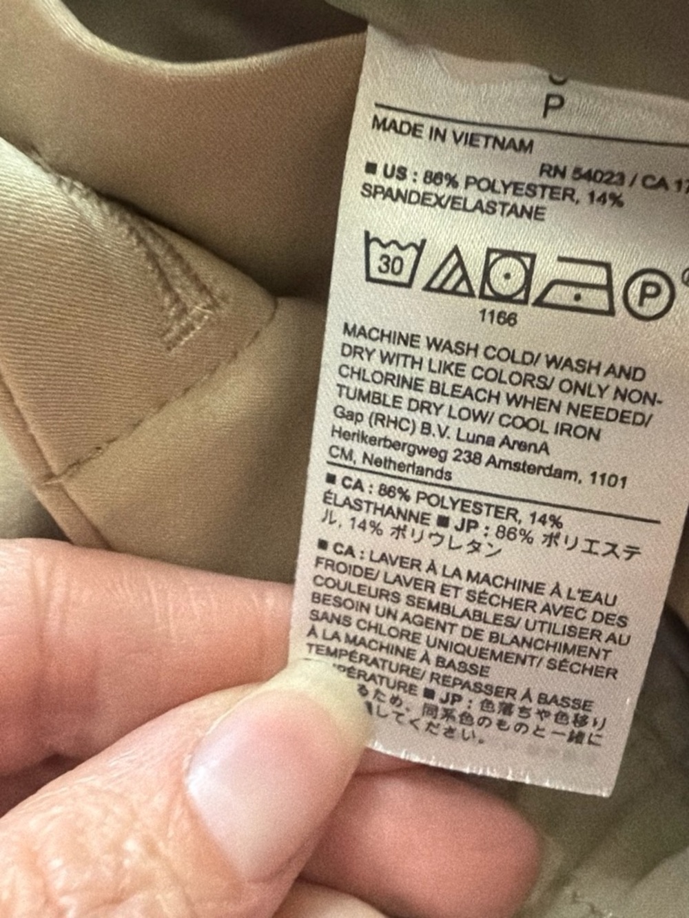 Women’s Banana Republic Casual Stretch Chino Cropped Pants — Tan - Picture 4 of 5